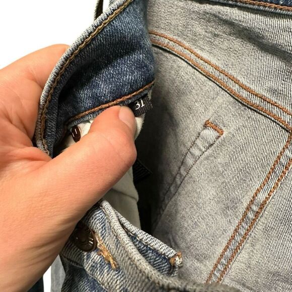 New 7FAM 7 For All Mankind Slimmy Straight Jeans 31 Vintage Blue - Picture 6 of 9